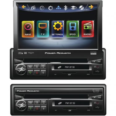 POWER ACOUSTIK PD-740NB 7" INTEQ Single-DIN In-Dash Motorized Flip-Up Touchscreen Multimedia