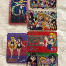Sailor Moon Half Carddass 1 & 2 Prism Cards Set of 6