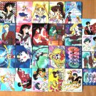 Sailor Moon Banpresto Mini Small Carddass Cards Set of 24 & Prism