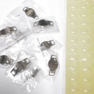 Lot of 100 blank oval shoe lace or paracord bracelet charms with epoxy stickers