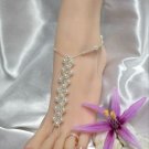 White Pearl Beaded Barefoot Sandals Beach Wedding Jewelry Wedding