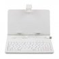 White Leather USB Keyboard Case Cover for 7 in. MID Android Tablet PC