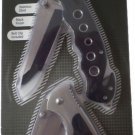 Sheffield 2-Piece Folding Lock Blade Knife w/ Belt Clip Set