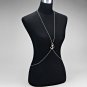 CRYSTAL PAVE ANCHOR PENDANT BODY CHAIN - GOLD / CLEAR