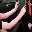 Extra Long Pink Modal Stretchy Lace  Fingerless Gloves  Arm Warmers