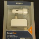 Griffin PowerDuo Home/Car Charger for iPhone,iPod (White)