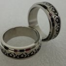 Stainless Steel Spinning Flame Rings Size 10 Grade 316 Luck Ring