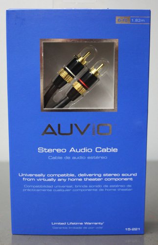 AUVIO Stereo Audio Cable 6-ft. 15-221