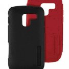 Samsung Galaxy Exhilarate SGH-I577 - Black & Red Silicone CASE