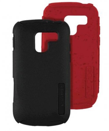 Samsung Galaxy Exhilarate SGH-I577 - Black & Red Silicone CASE