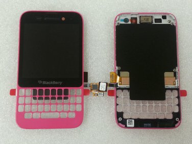 BlackBerry Q5 Pink LCD Screen and Digitizer Assembly With Frame