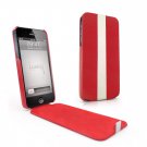 iPhone 5/5S Leather Case Color Red/White By Luardi