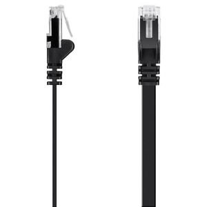 Belkin Cat 5e Flat Cable with Ethernet 6ft - Black