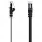 Belkin Cat 5e Flat Cable with Ethernet 6ft - Black