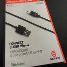 Griffin GC17060 Data Transfer Cable Adapter,V3 Type A USB, Mini Type B USB
