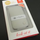 Honovi Leather Top Flip Case for Blackberry 9220 (white)