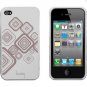 iPhone 4/4S Snap on-Pattern Silicone Case Gray/Brown By Luardi