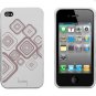 iPhone 4/4S Snap on-Pattern Silicone Case Gray/Brown By Luardi