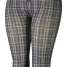 Pant Printed Leggings/Footless Tights with Stripe Pattern Rear World Map Design 1367L-U