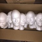 Lot of male form 9 Styrofoam Heads with Cosmetic Flaws All Functional
