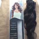 100% Human Hair No tangle Natural Wave 7Pcs Clip In Hair Set 18" + 3 Bonus Gift