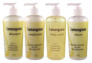4 PCS Bath Set Shampoo Conditioner Shower Gel Lotion 8 oz No Synthetic Fragrance