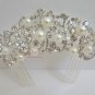 Exquisite Bridal Wedding Crystal Rhinestone Hair Comb Pearl Bridal Clip HC0003