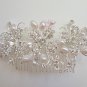 Flower Pearl Crystal Side Tiara Weddings Hair Comb HC0004