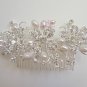 Flower Pearl Crystal Side Tiara Weddings Hair Comb HC0004