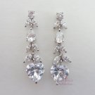 Stunning Love Heart Earrings with Cubic Zirconia Dangle Earring ER0012