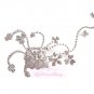 Crystal Flower Handmade Hair Comb built Rhinestone HC0006