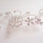 Crystal Flower Handmade Hair Comb built Rhinestone HC0006