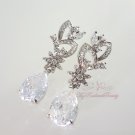 Elegant Foliage Flower Swarovski Crystal Zircon Dangle Earring ER0011