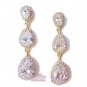 18K GP Bridesmaid Tear Drop Earring Swarovski Crystal Zircon Earrings ER0010