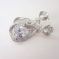 Bridal Ribbon Drop Zircon Swarovski Crystal Dangle Earrings ER0009