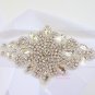 Large Diamond Shape Surround by Crystal Rhinestone Bridal Sash Belt SB0006