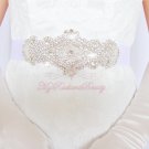 Diamond within diamond shaped Crystal Rhinestone Bridal Sash Belt SB0005