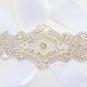 Diamond within diamond shaped Crystal Rhinestone Bridal Sash Belt SB0005