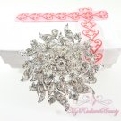 3'' Rhinestone silver brooches, Bridal Brooch, Wedding brooch BR0034