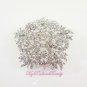 3'' wedding silver brooches, Rhinestone Vintage Flower Bouquet, Bridal Brooch, Wedding brooch BR0033