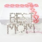 Full Rhinestone BEST MOM Brooch, Wedding Brooch, Bridal Mother Brooch BR0031