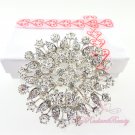 Circular Floral Bridal Rhinestone Brooch, Wedding Brooch, Bridal brooch BR0021