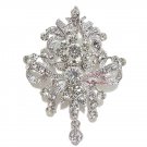 Bridal Brooch, Vintage Brooch well made with Rhinestone Crystal, Wedding brooch BR0016