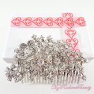 Stunning Bridal Dual Flower Floral Hair Rhinestone Comb, Wedding Comb Jewelry, Bridal Comb HC0025