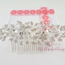 Luxury Crystal Flower Handmade Rhinestone Hair Comb, Bridesmaid Haircomb, Fashion Bridal Comb HC0019