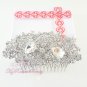 Bridal Posh Flower Drop Hair Comb Clear Rhinestone, Bridal Hair Comb, Wedding Comb HC0008