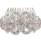 Bridal Flower Hair Comb, Rhinestone Comb, Bridesmaid Comb, Bridal Hair Comb HC0010