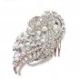 Rhinestone Comb Wedding Flower Bouquet Pearl Hair Comb Swarovski Comb, Bridal Hair Comb HC0007