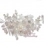 Tiara Bridal Comb, Pearl Crystal Floral Hair Comb Tiara style, Wedding hair Comb HC0014