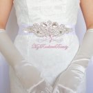 Elegant and Modern Rhinestone Bridal Sash Belt, Luxurious Sash, Wedding Sash, Prom Sash SB0013